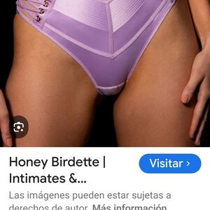 Honey Birdette Lavender Lace-Up Panties